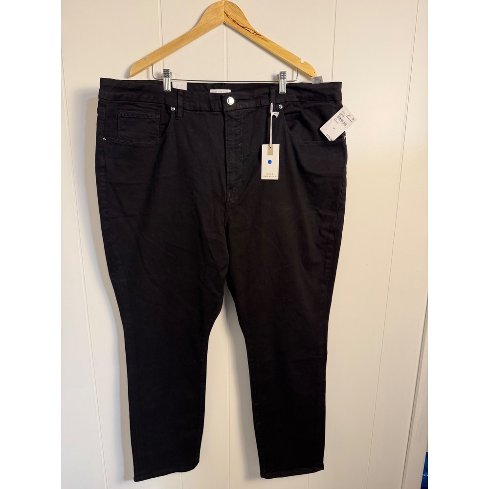 $129 Good American Good Legs Skinny Jean 28Plus Black High Rise Sculpting